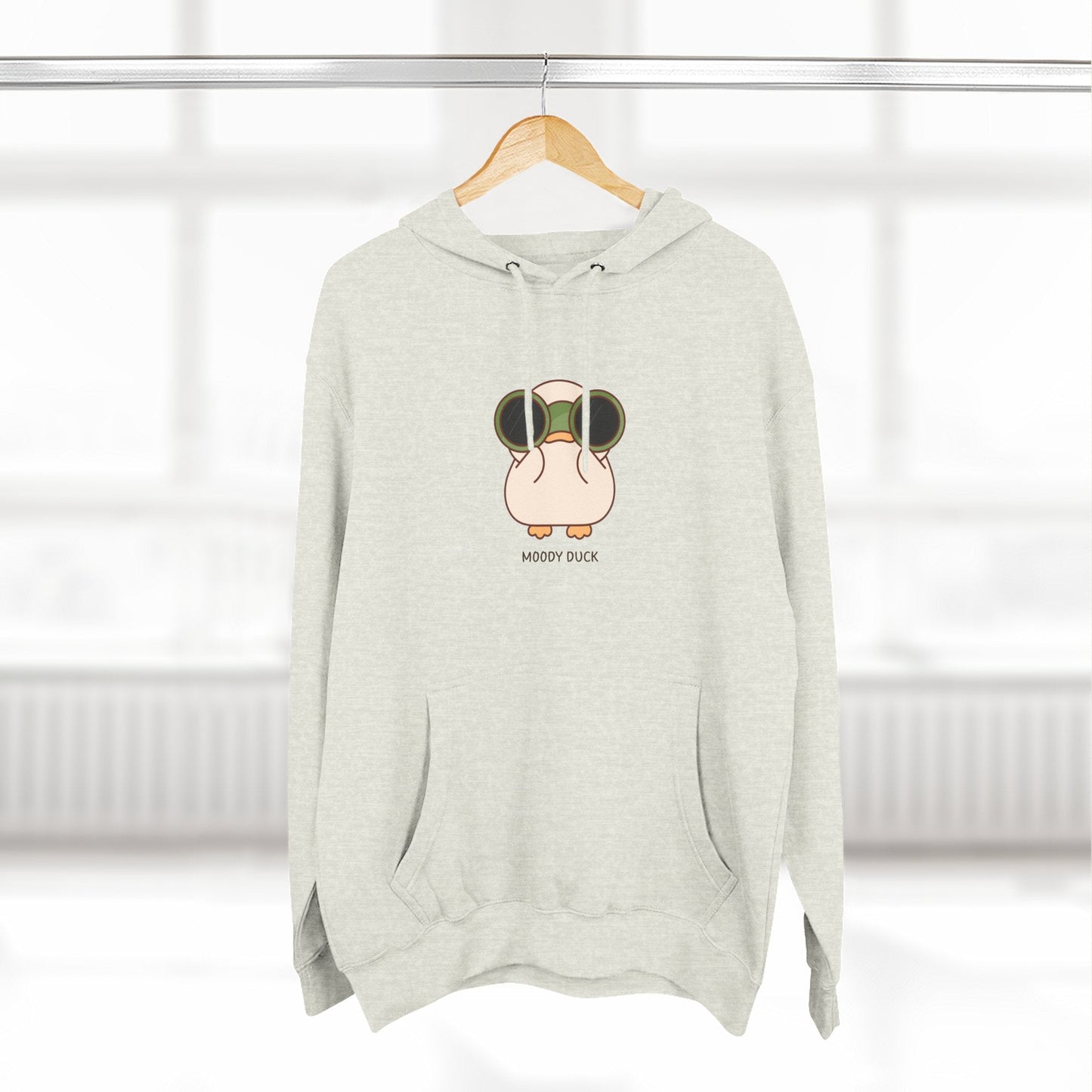 Moody Duck Fleece Hoodie | Cute Graphic Sweatshirt