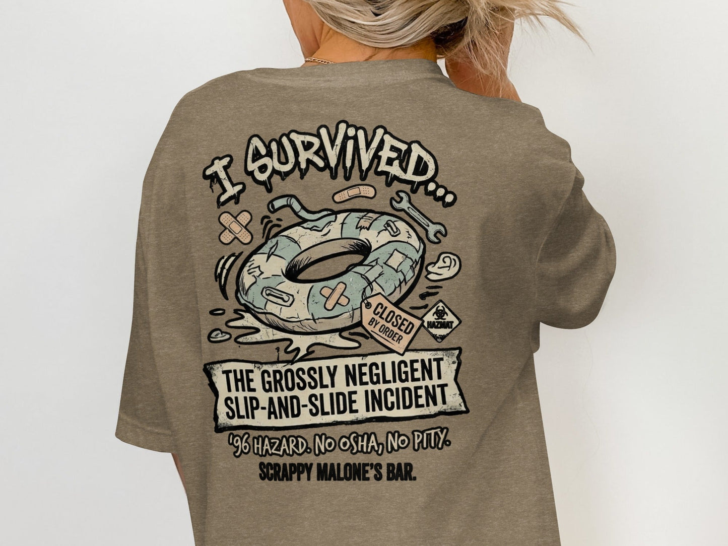 Scrappy Malone's 96 Hazard Survivor Tee - Vintage Bar Style