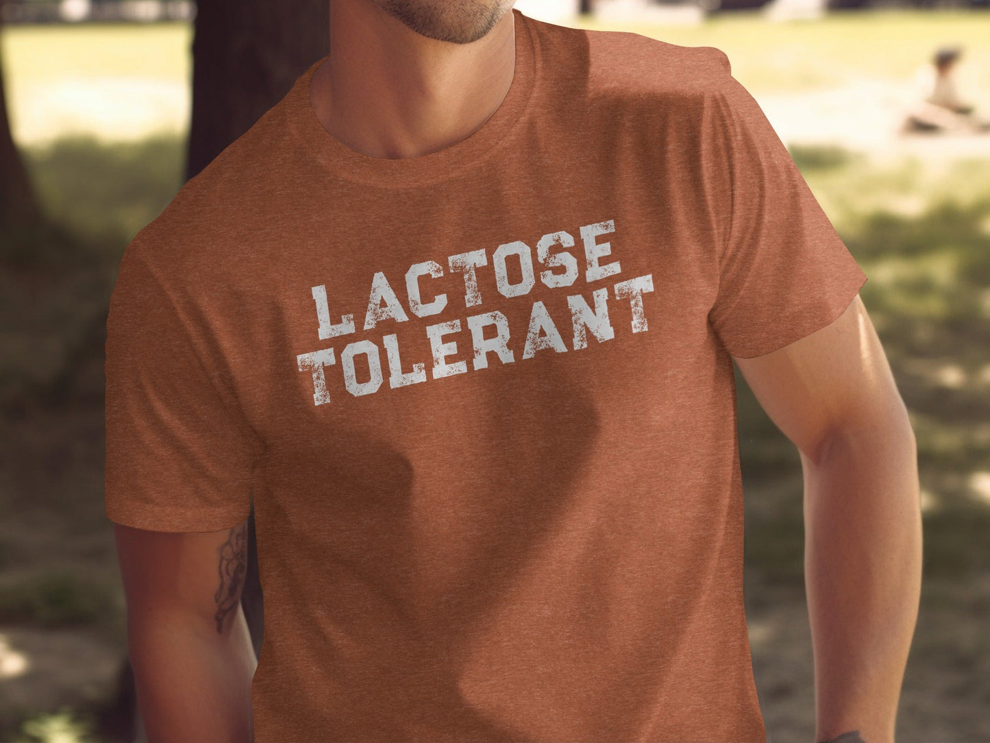 Lactose Tolerant Dairy Lover Bold Text Funny T-Shirt