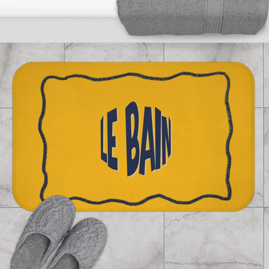 Le Bain Orange & Blue  Bath Mat |  French Bathroom Mat