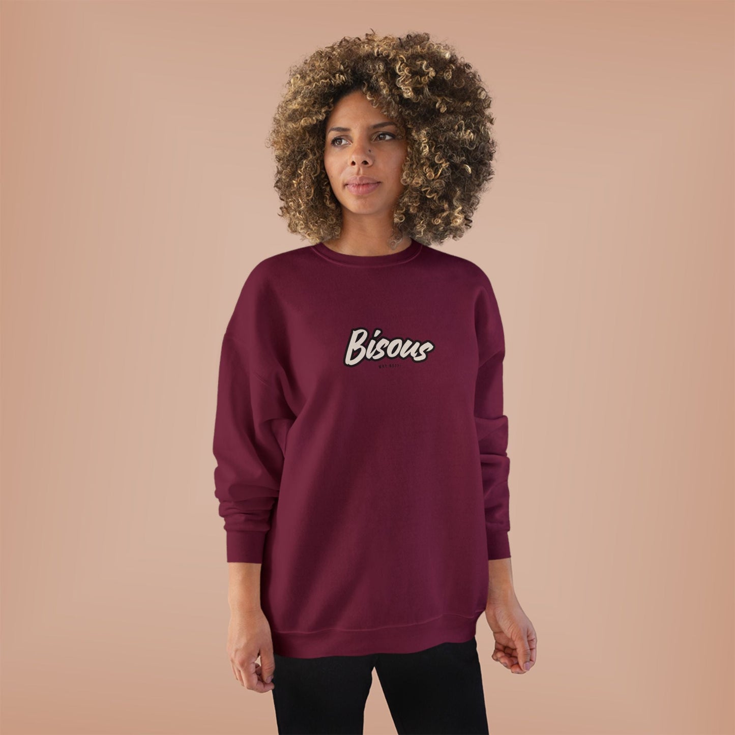 Cute BISOUS Crewneck Sweatshirt