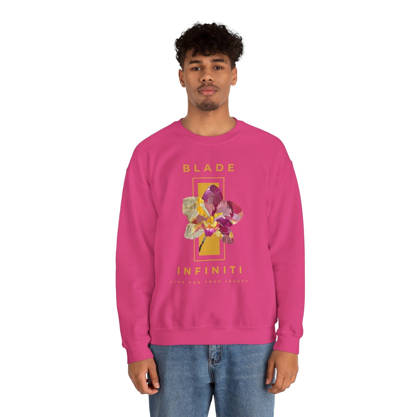 Essence of Infiniti Yellow Floral Unisex Crewneck Sweater