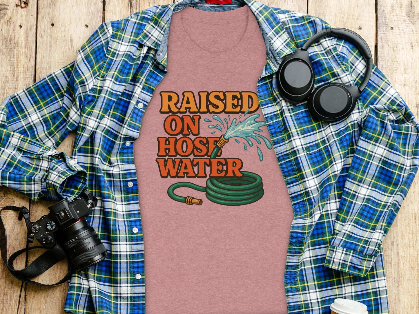 Raised On Hose Water Graphic Design Retro Style T-Shirt