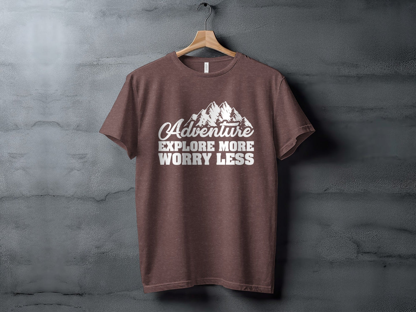 Adventure Explore More Worry Less Mountain Graphic T-Shirt
