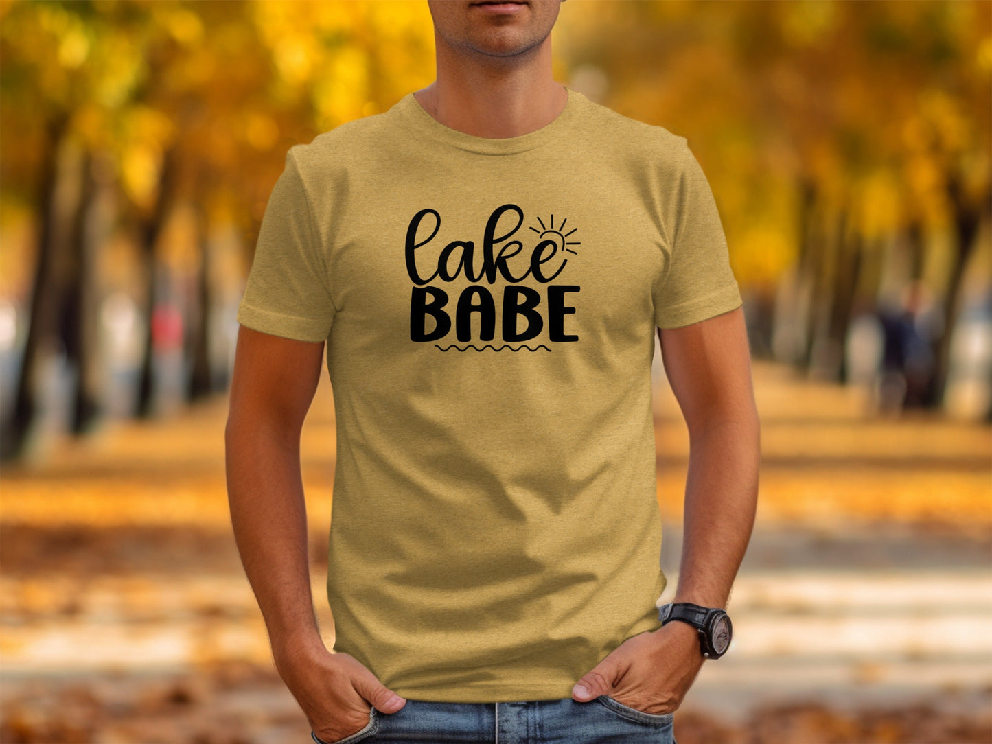 Lake Babe with Sun Design Fun Summer Vacation T-Shirt