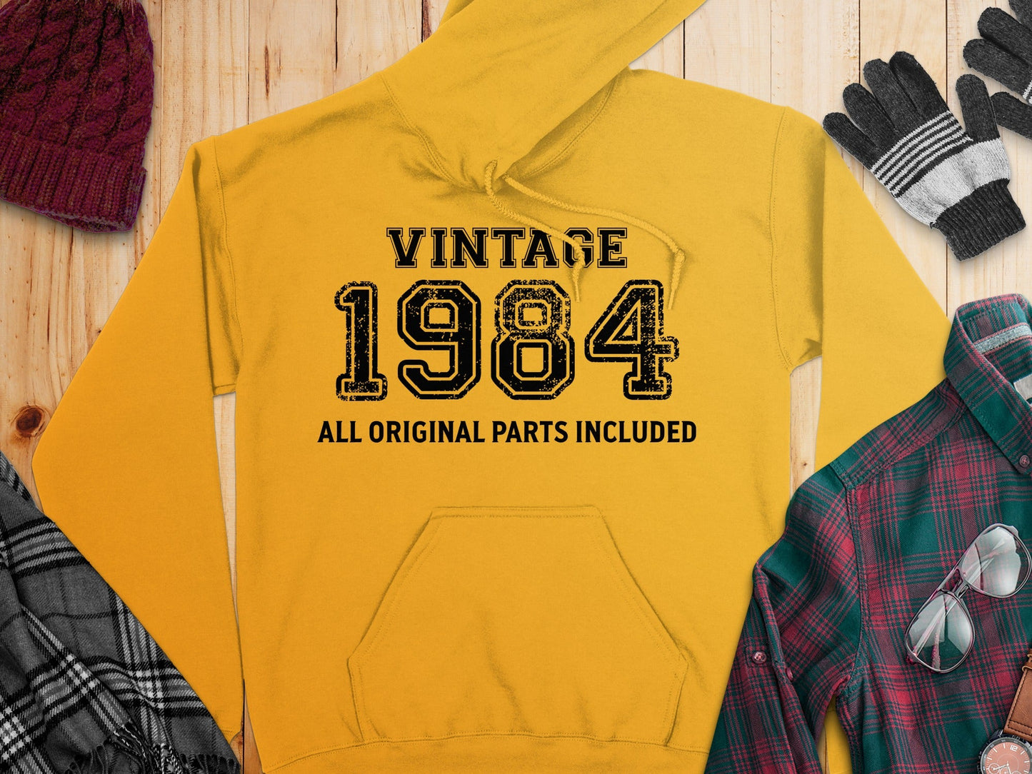 Vintage 1984 All Original Parts Included Design Hoodie