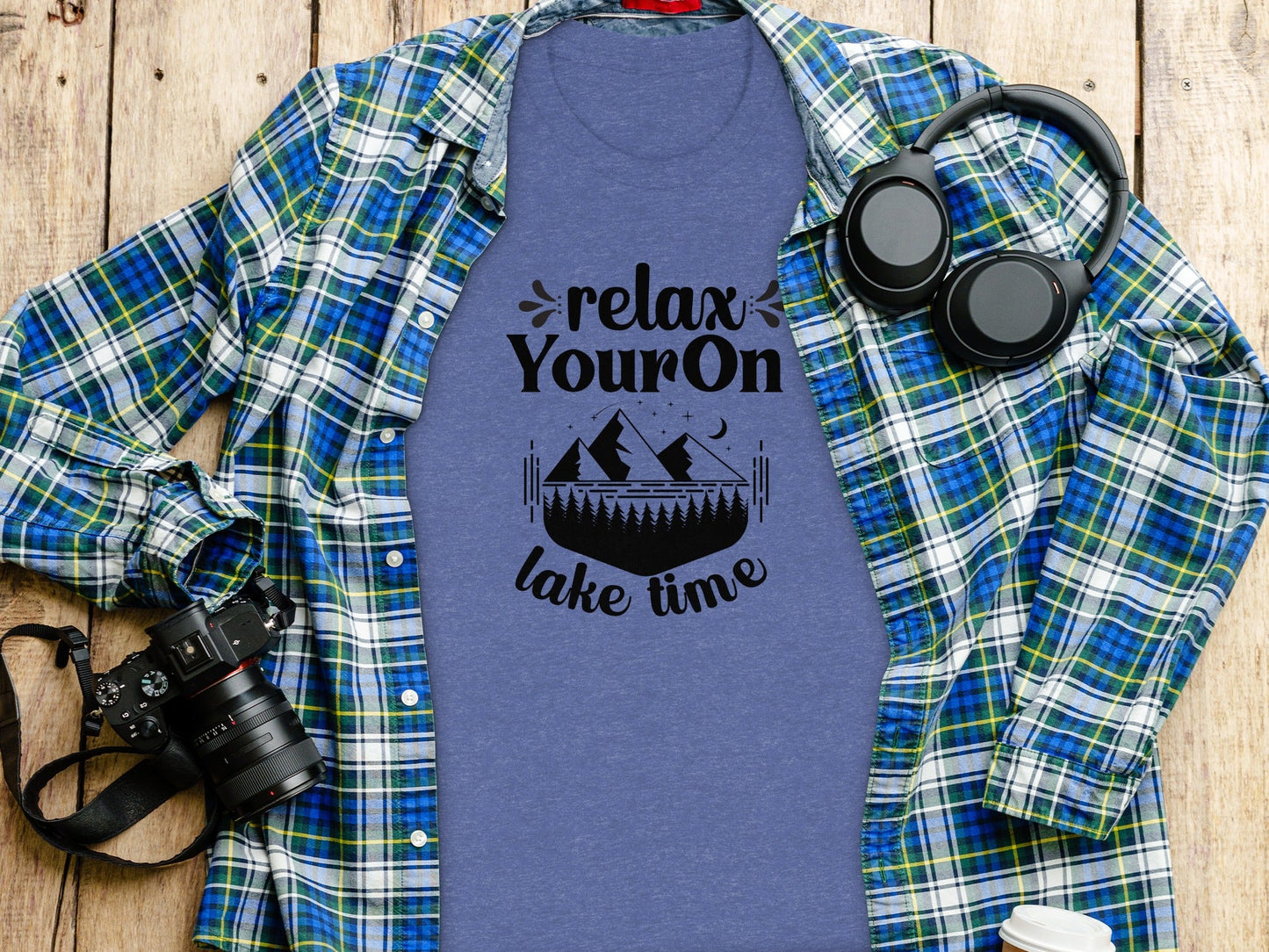 Relax Your On Lake Time Camping Outdoors Nature T-Shirt