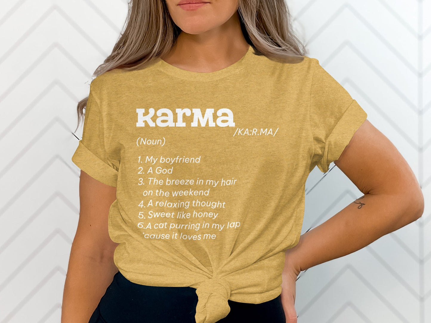Karma Definition List Cool Graphic Stylish Novelty T-Shirt
