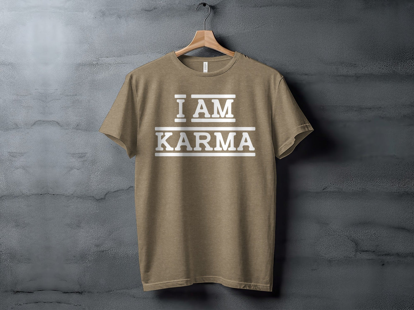 I AM Karma Bold Statement Black and White T-Shirt