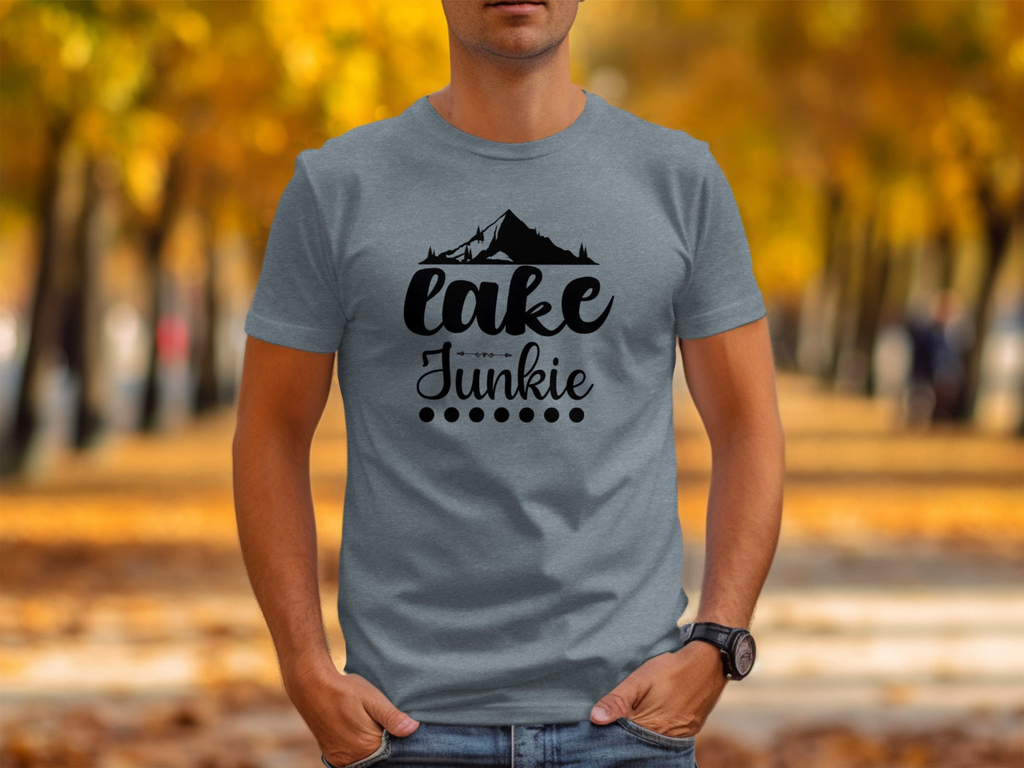 Lake Junkie Nature Lover Mountain Graphic Adventure T-Shirt