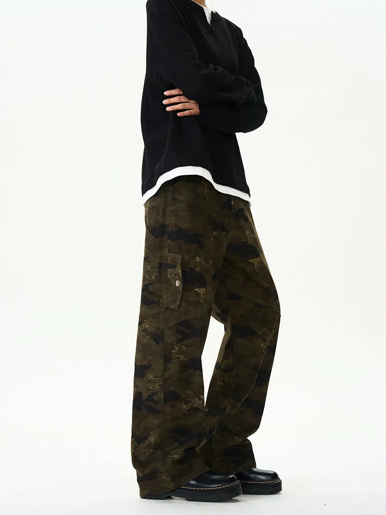 Men's Relaxed Fit Camo Cargo Pants