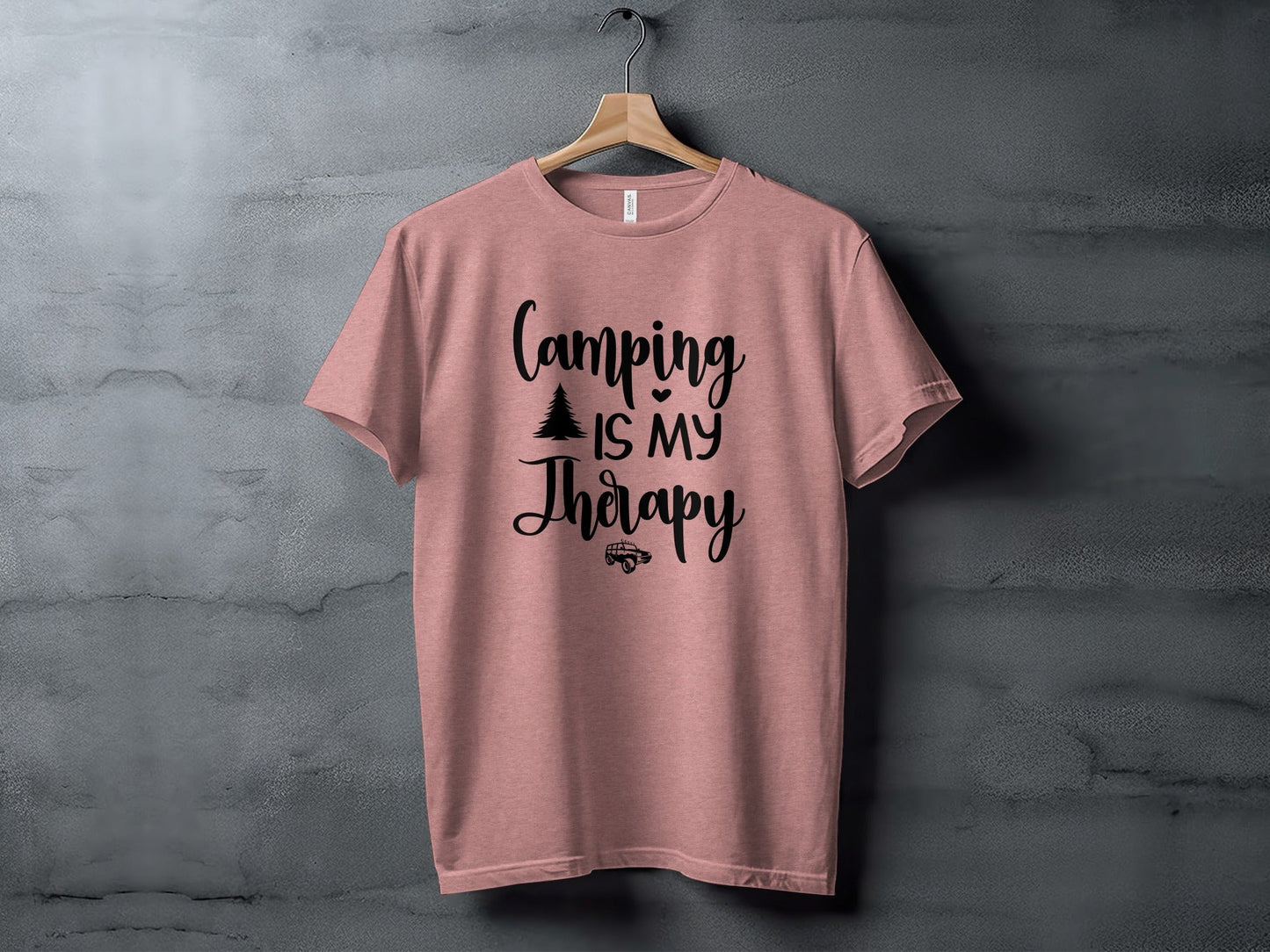Camping Is My Therapy Vacation Trip Fun Outdoors T-Shirt
