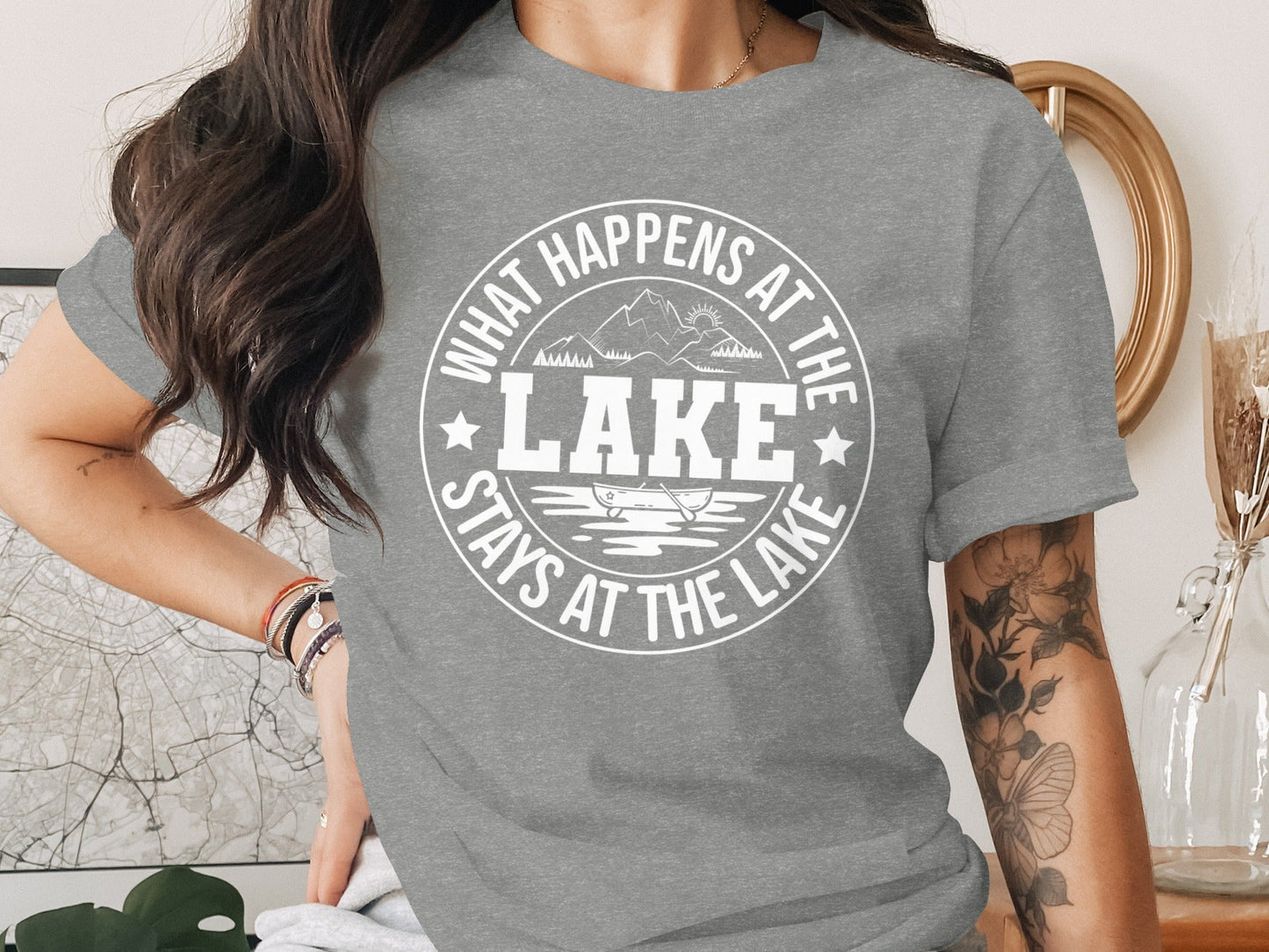 What Happens At The Lake Stays At The Lake Graphic T-Shirt