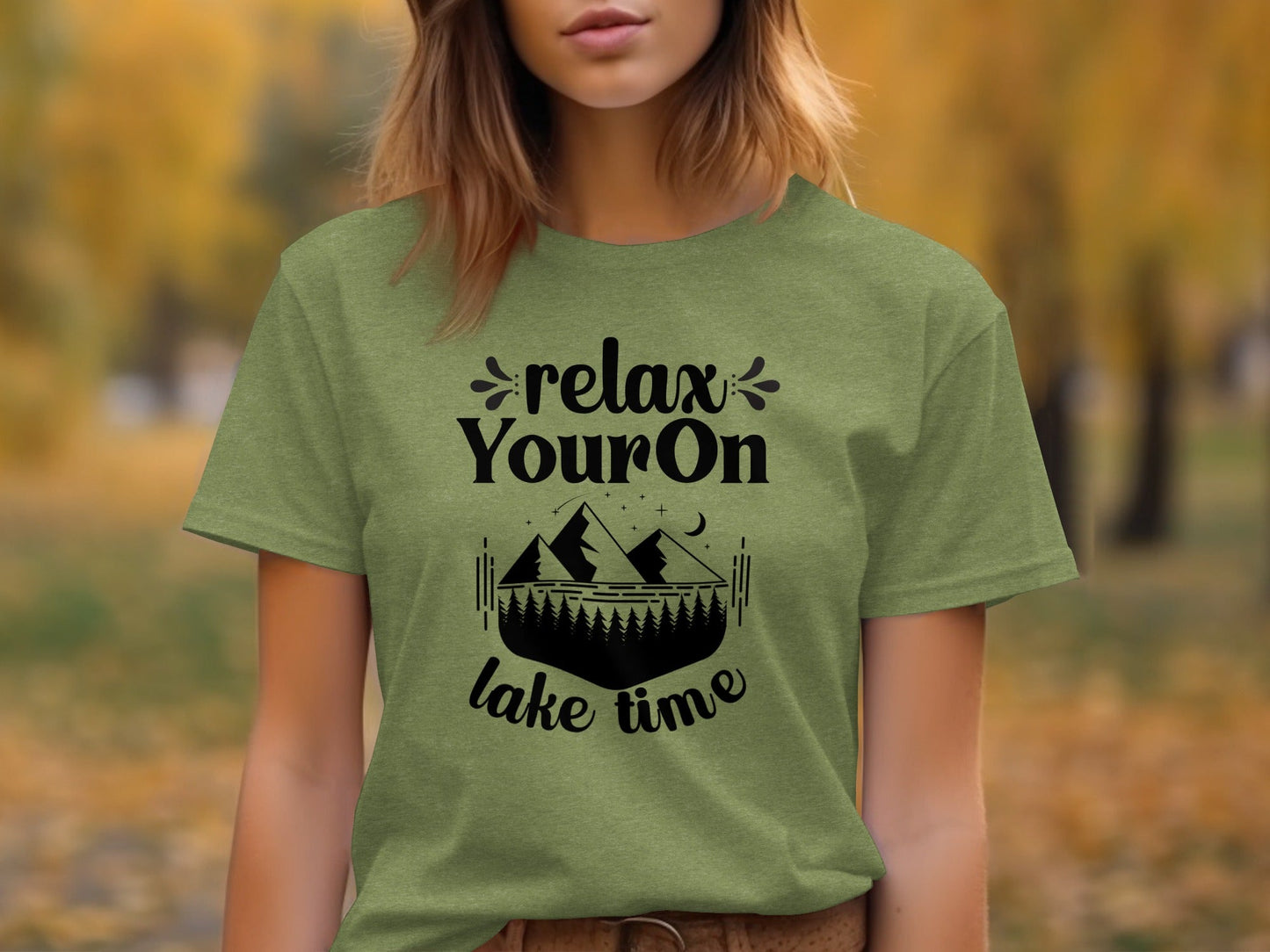 Relax Your On Lake Time Camping Outdoors Nature T-Shirt