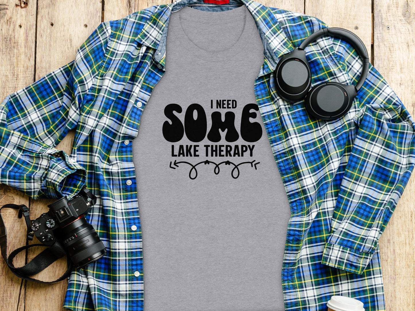 I Need Some Lake Therapy Funny Summer Vacation T-Shirt