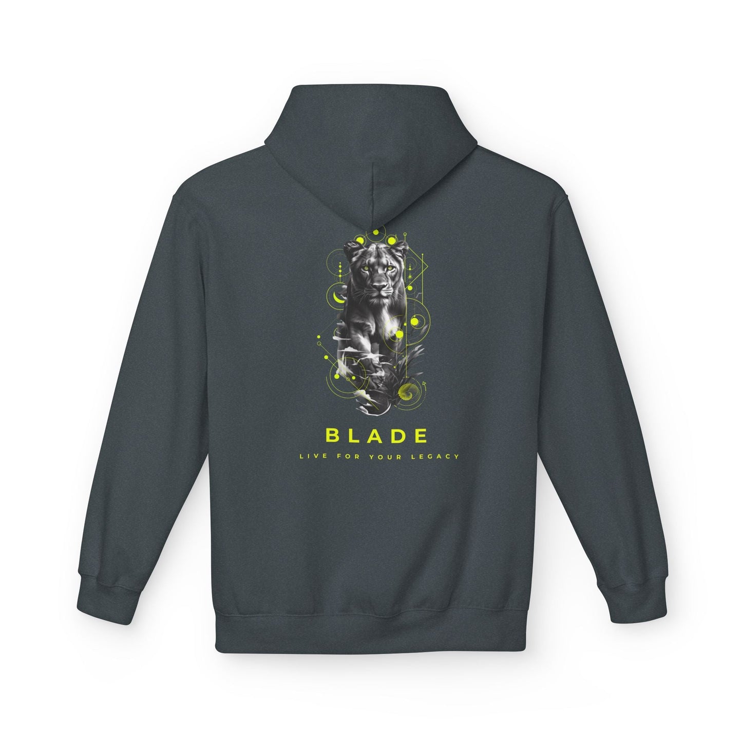Geometric Reign Neon Green TX Panther Hoodie