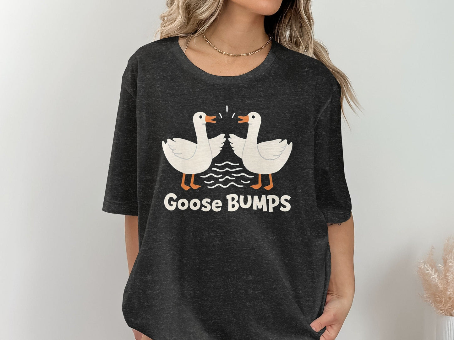 Goose BUMPS Funny Animal Cartoon Design Graphic T-Shirt