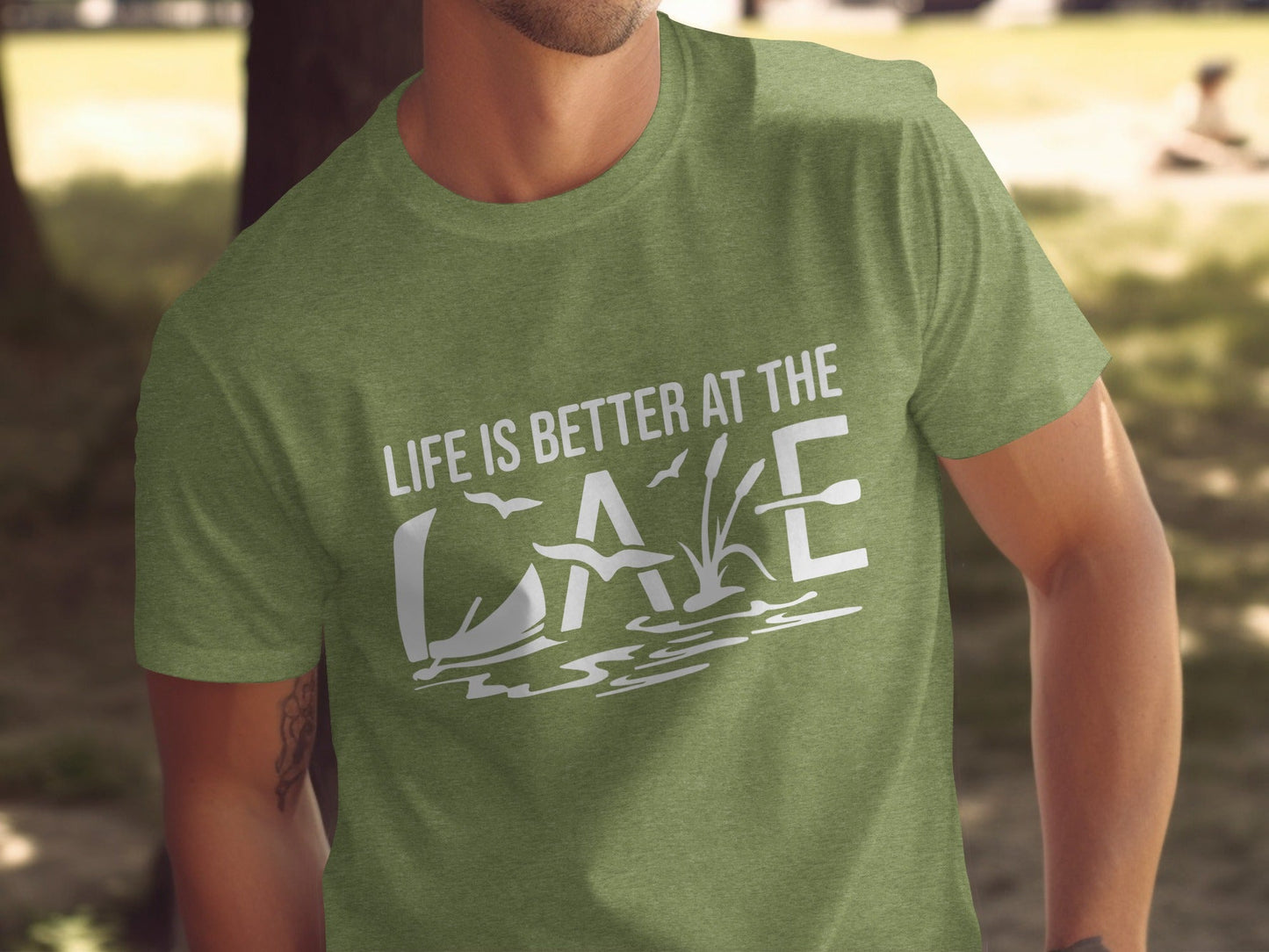 Life Is Better At The Lake Design Graphic Tee T-Shirt