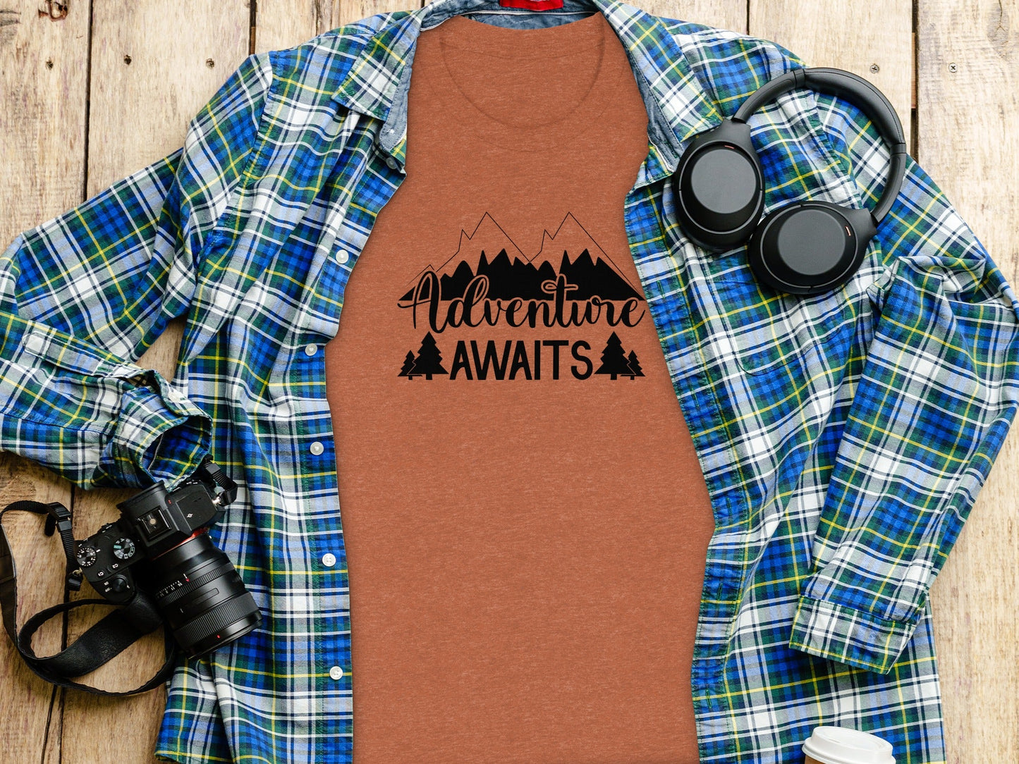 Adventure Awaits Mountains Nature Lover Graphic T-Shirt