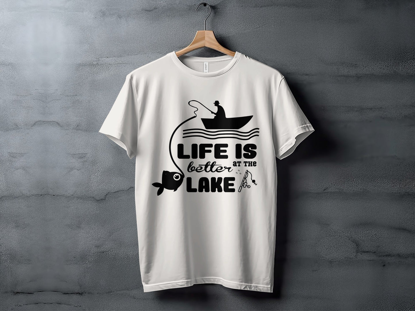 Life Is Better At The Lake Fishing Adventure Graphic T-Shirt