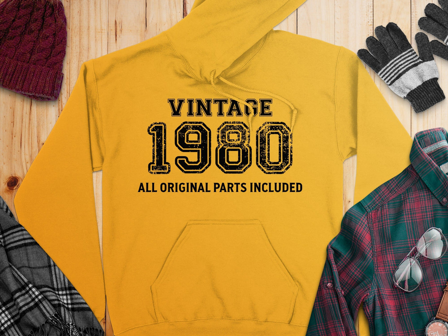 Vintage 1980 All Original Parts Included Graphic Hoodie