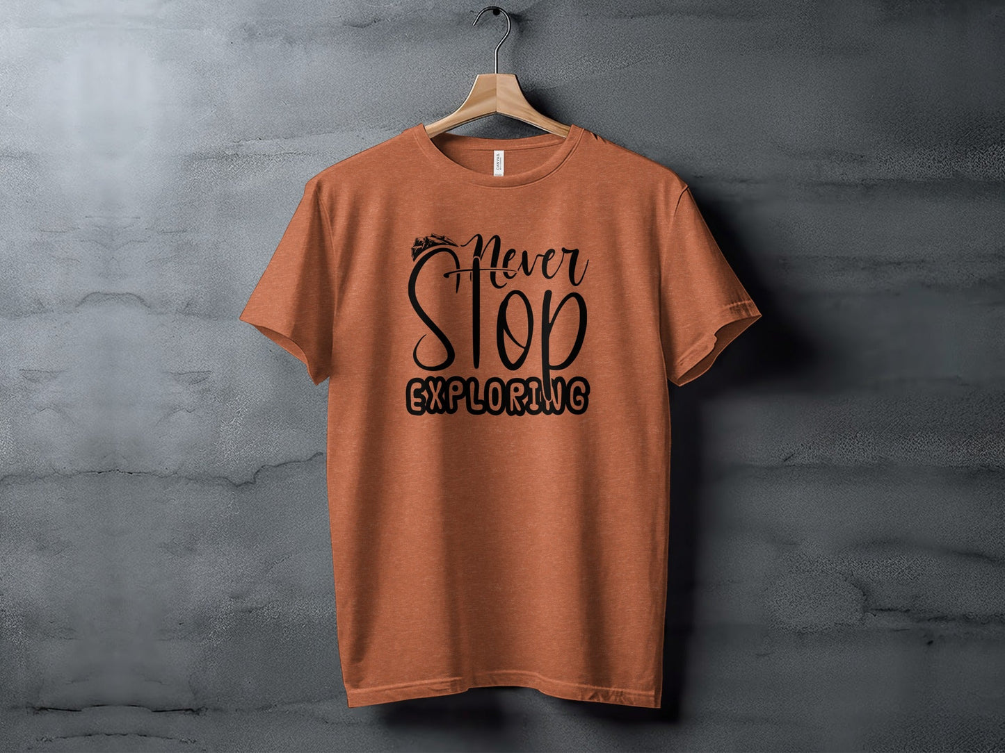 Never Stop Exploring Graphic Adventure Lover Quote T-Shirt