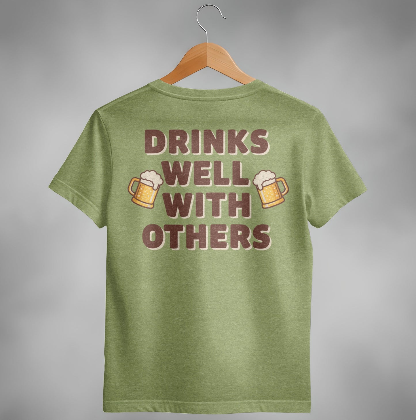 Drinks Well With Others Funny Party Social Graphic T-Shirt