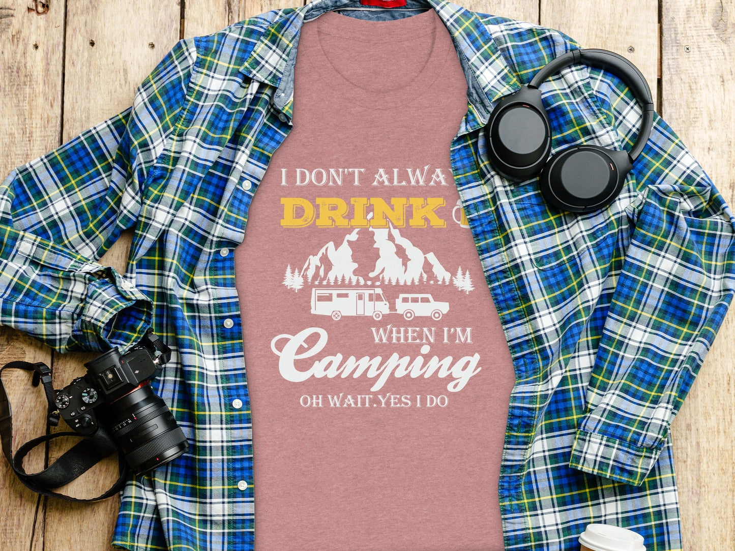 Camping Trip Funny Drinking Quote Graphic Adventure T-Shirt