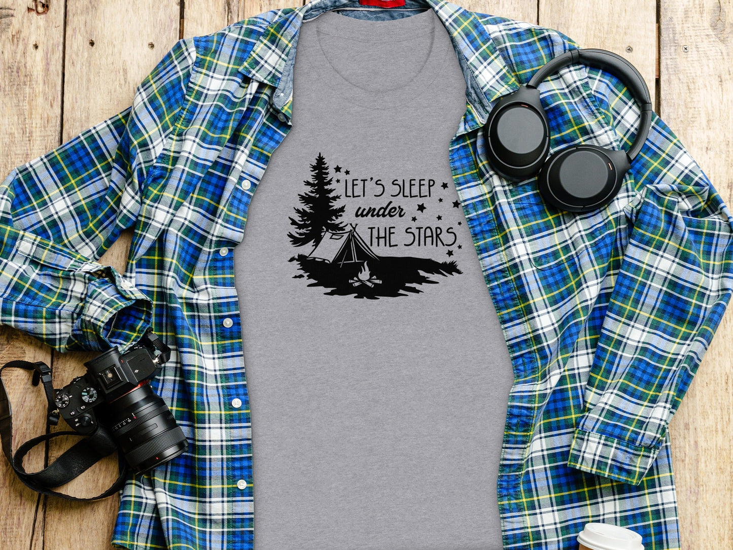 Let's Sleep Under The Stars Adventure Camping T-Shirt