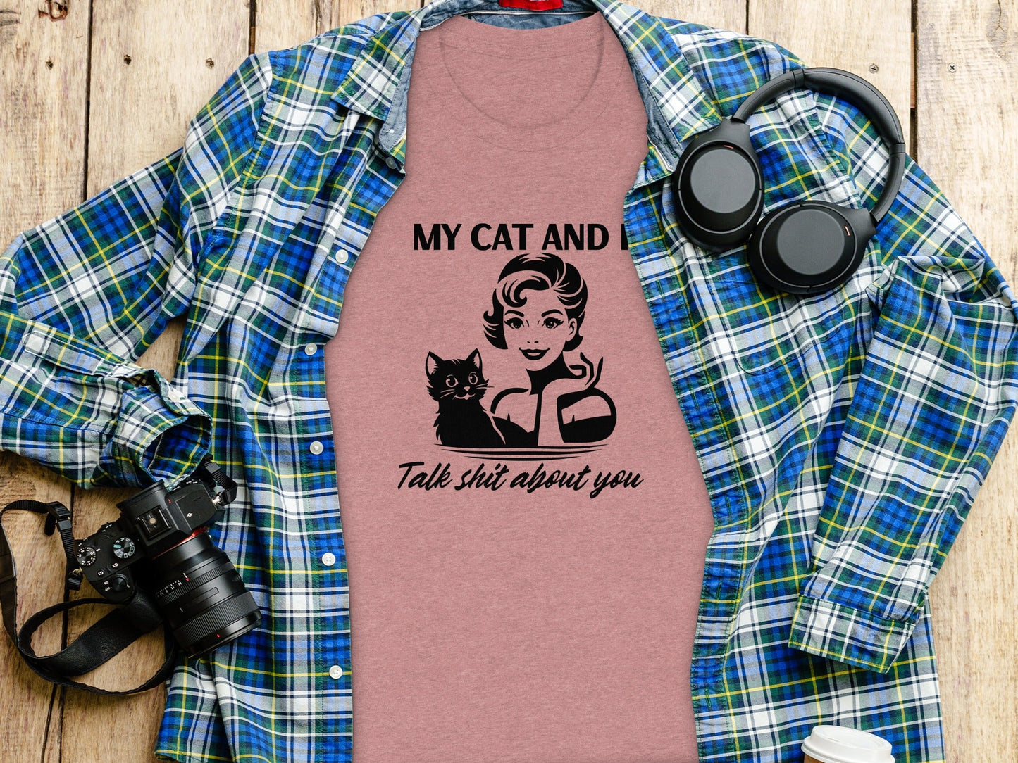 My Cat And I Talk Shit About You Funny Pet T-Shirt