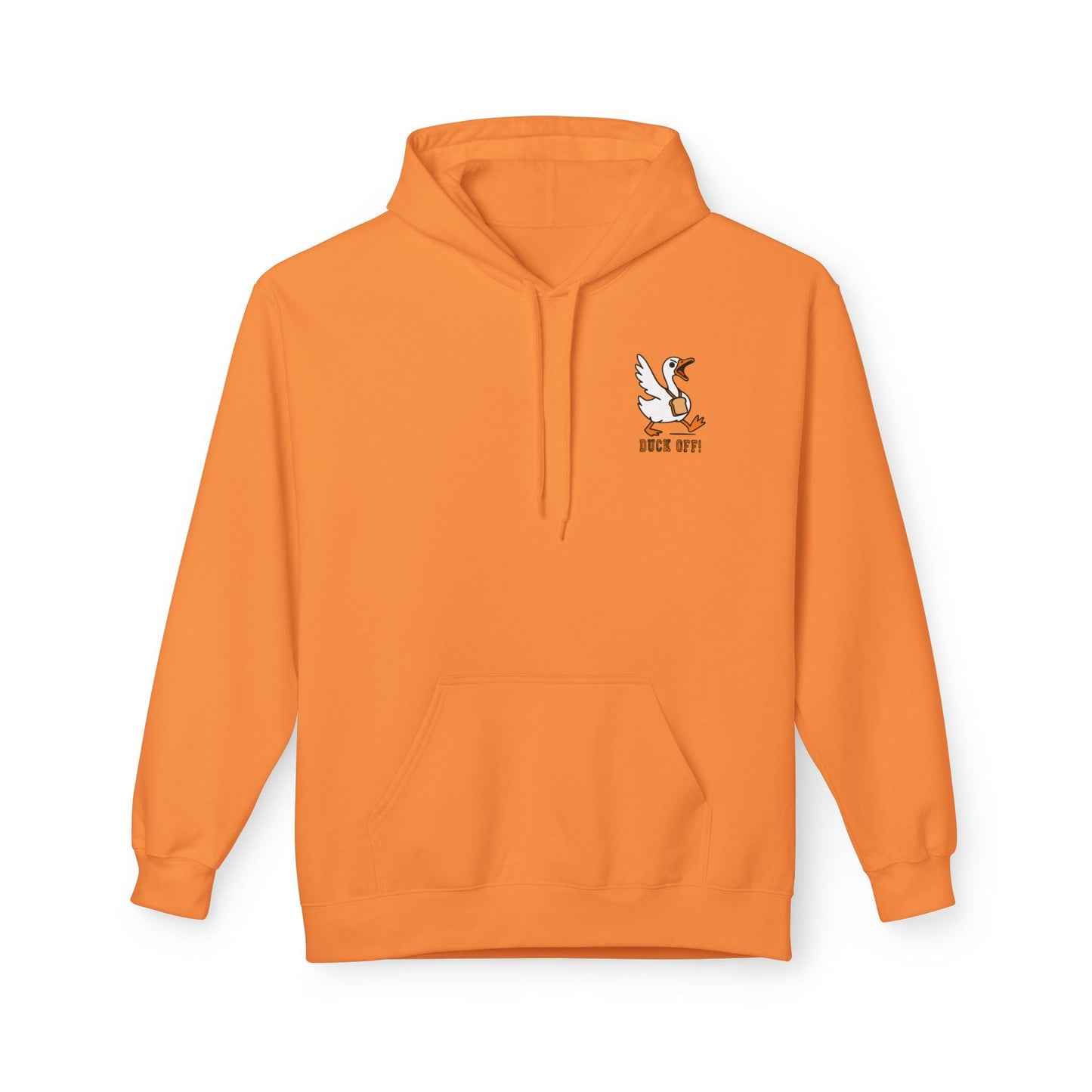 Duck Off Funny Hoodie - Unisex Fleece Pullover for Animal Lovers