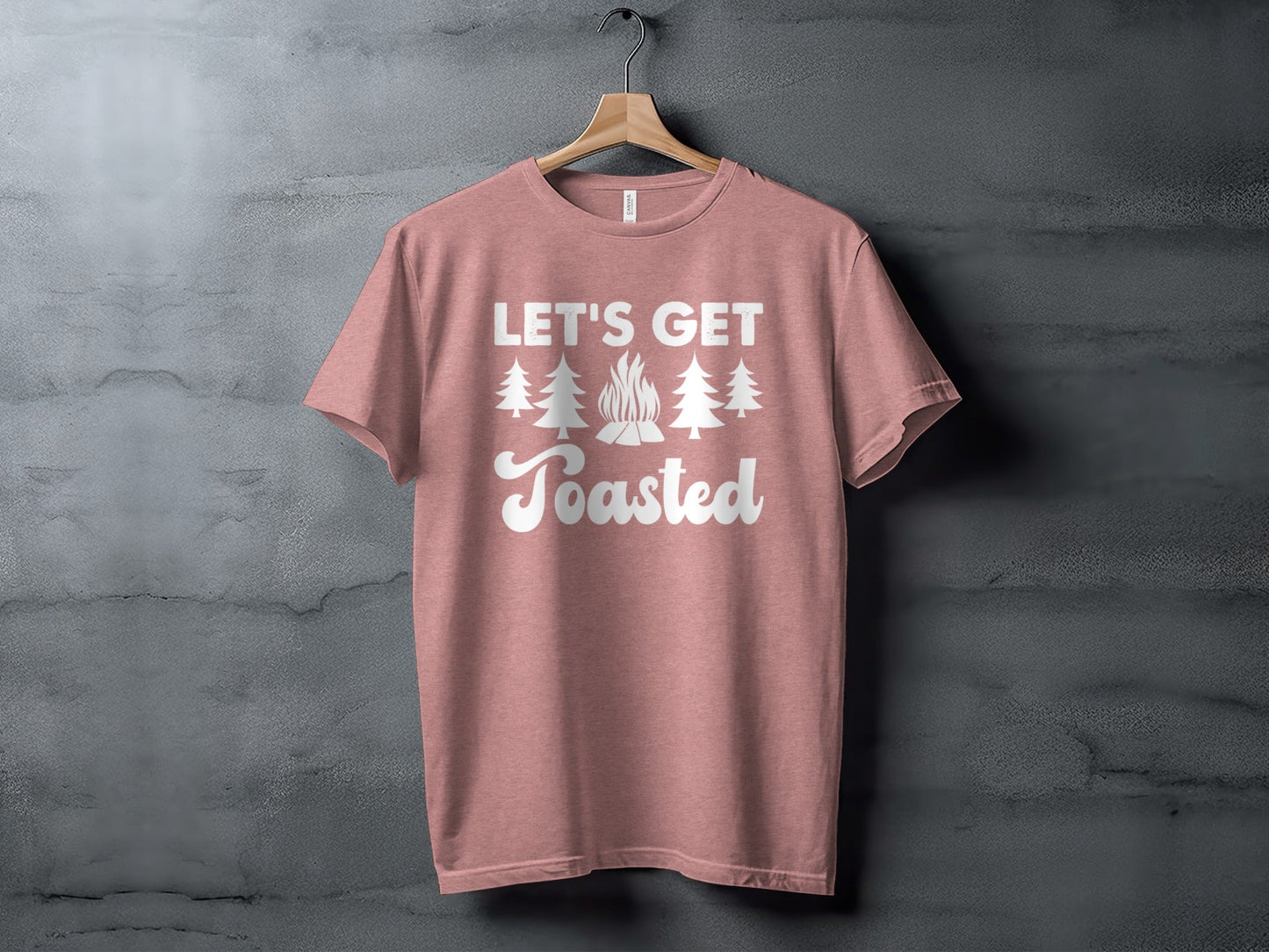 Lets Get Toasted Outdoors Bonfire Forest Fun T-Shirt