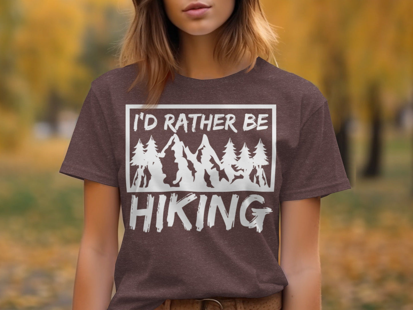 I would rather be Hiking outdoors Mountain T-Shirt