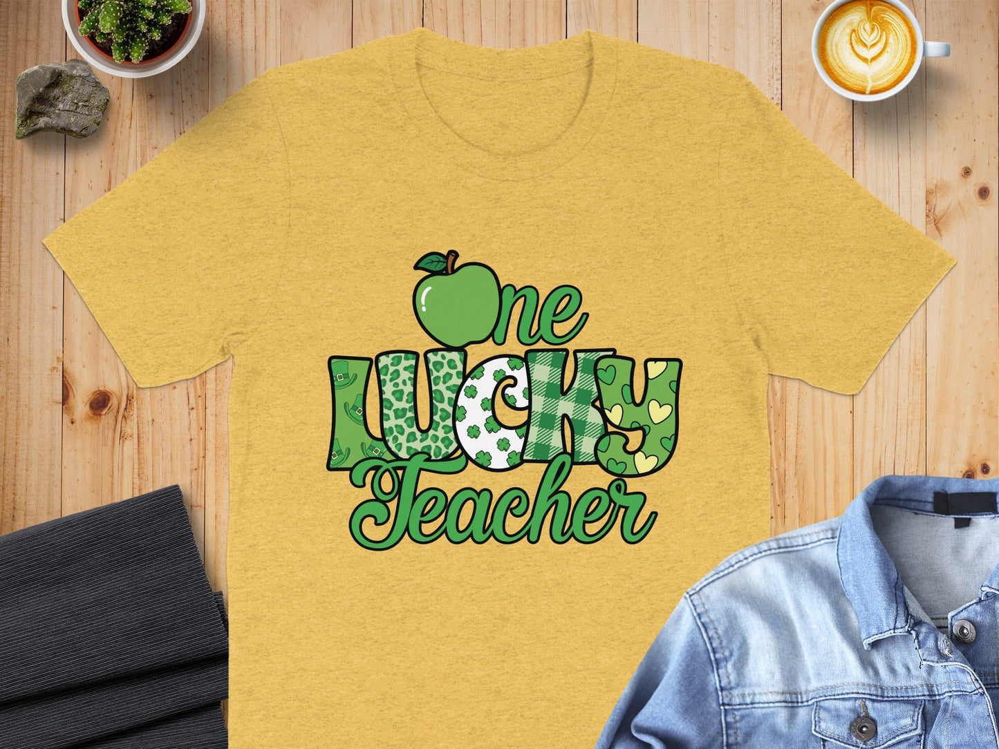 One Lucky Teacher Happy St Patricks Day Graphic T-Shirt