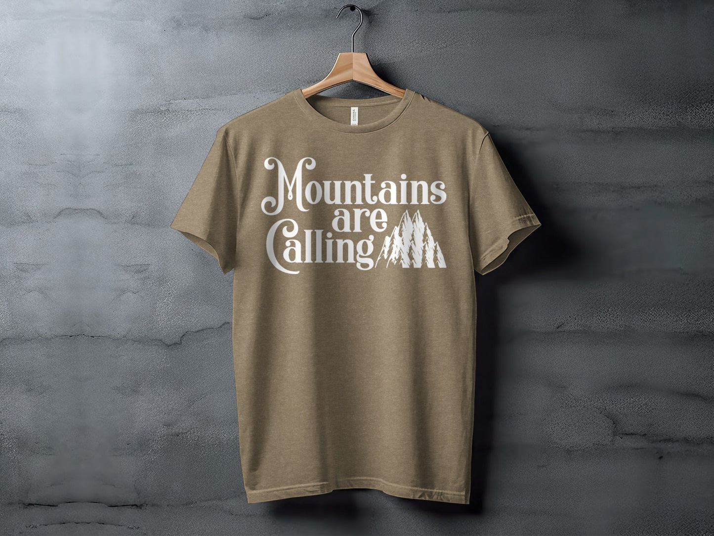 Mountains Are Calling And I Must Go Graphic Design T-Shirt