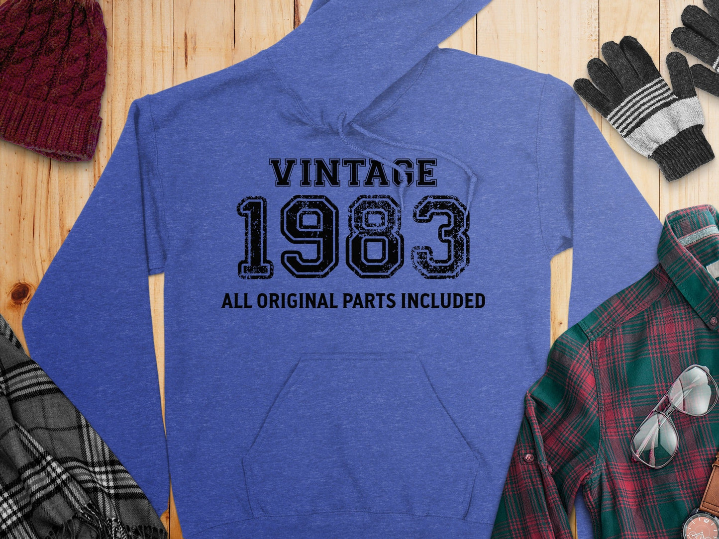 Vintage 1983 All Original Parts Included Birthday Gift Hoodie