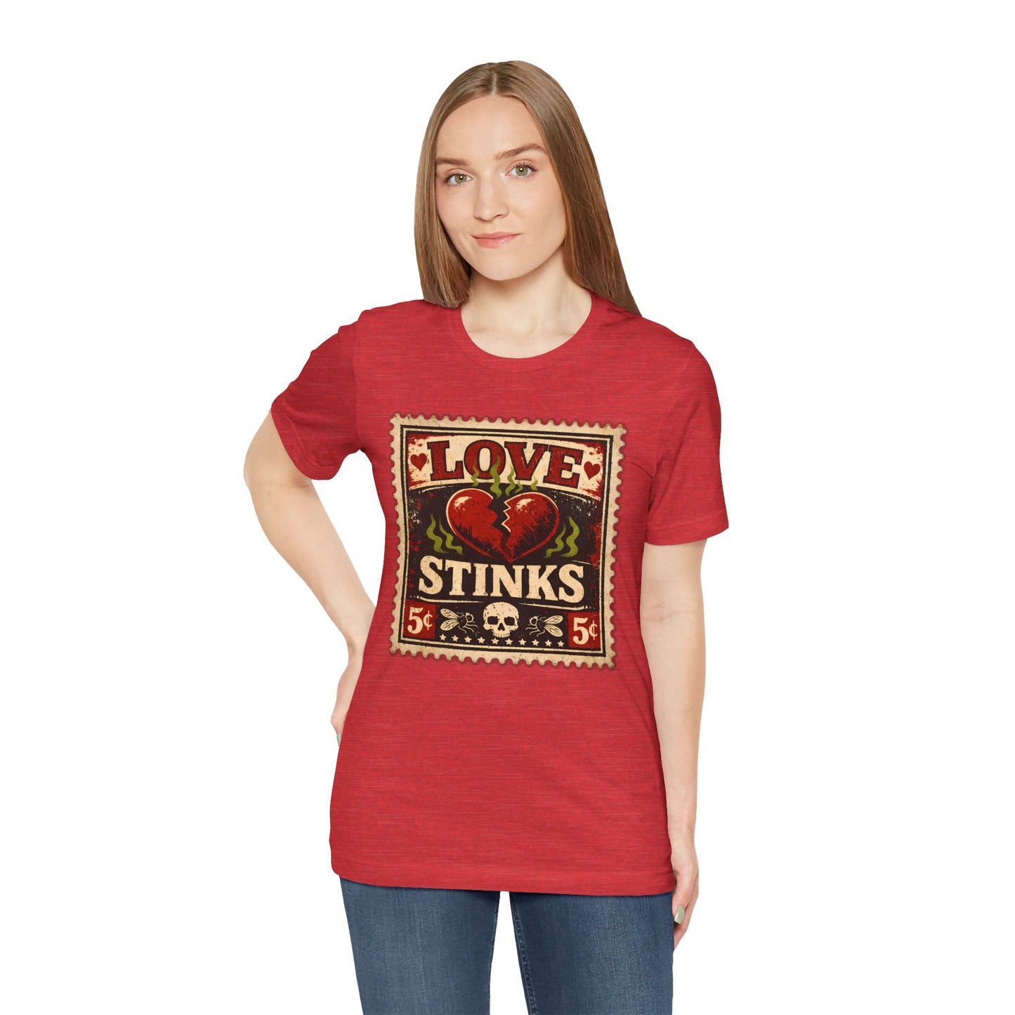 Love Stinks Postage Stamp Tee T-Shirt