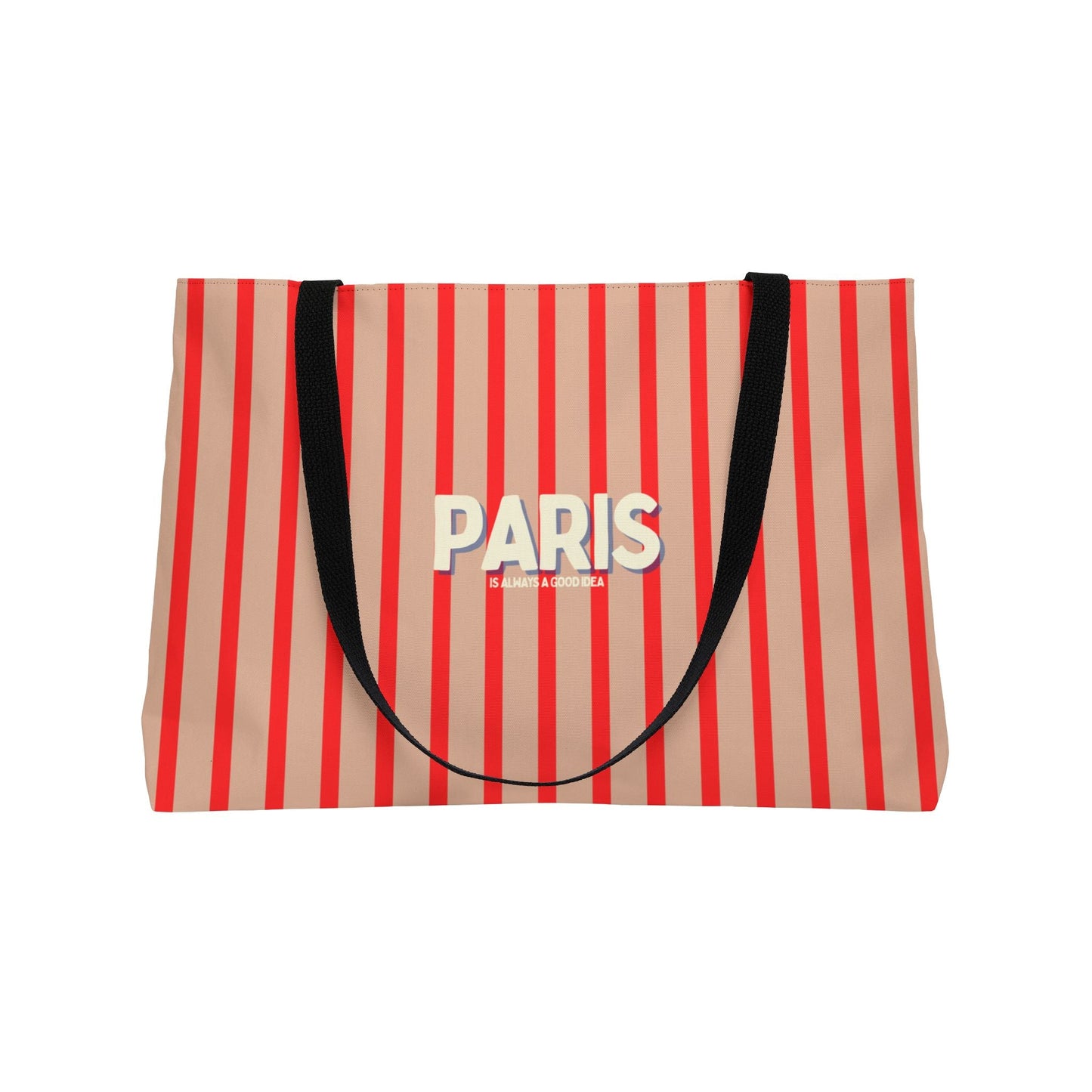 Parisian Weekender Tote Bag, RED
