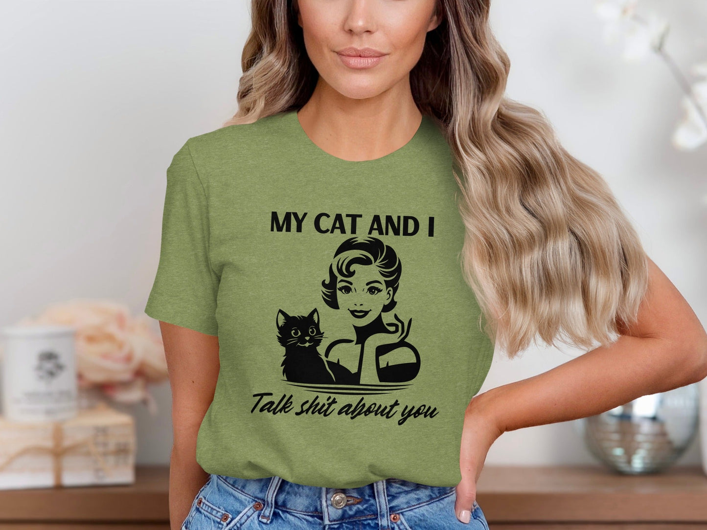 My Cat And I Talk Shit About You Funny Pet T-Shirt
