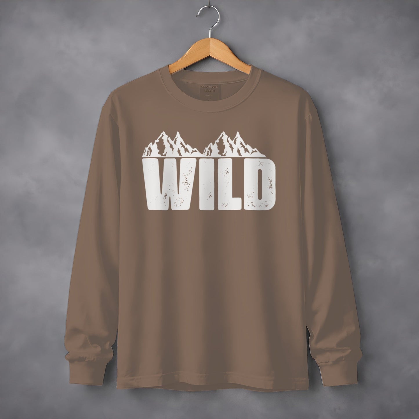 Wild Mountains Graphic Design Stylish Outdoors Long Sleeve T-Shirt