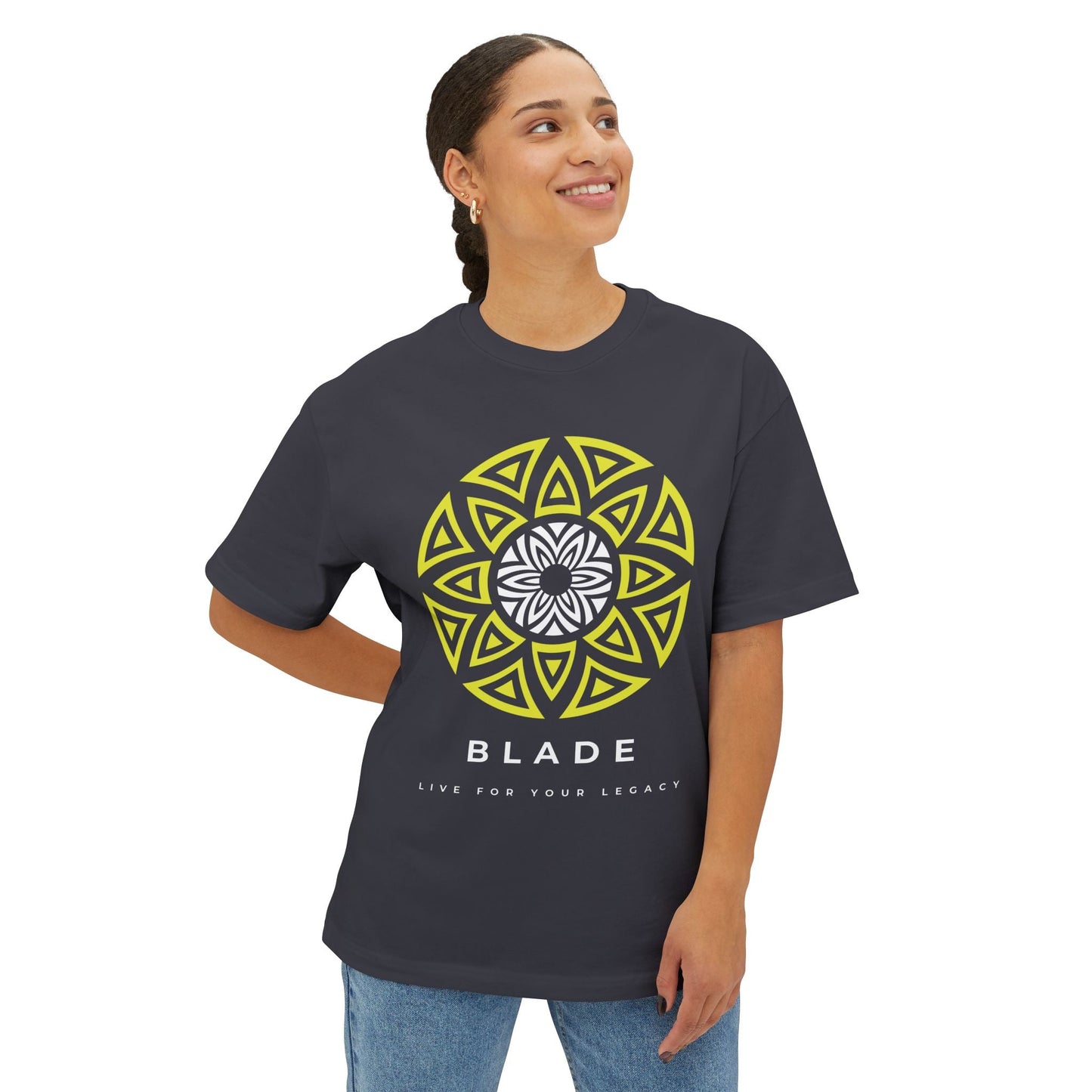 Boxy Oversized Ethereal Azteca Logo T-Shirt