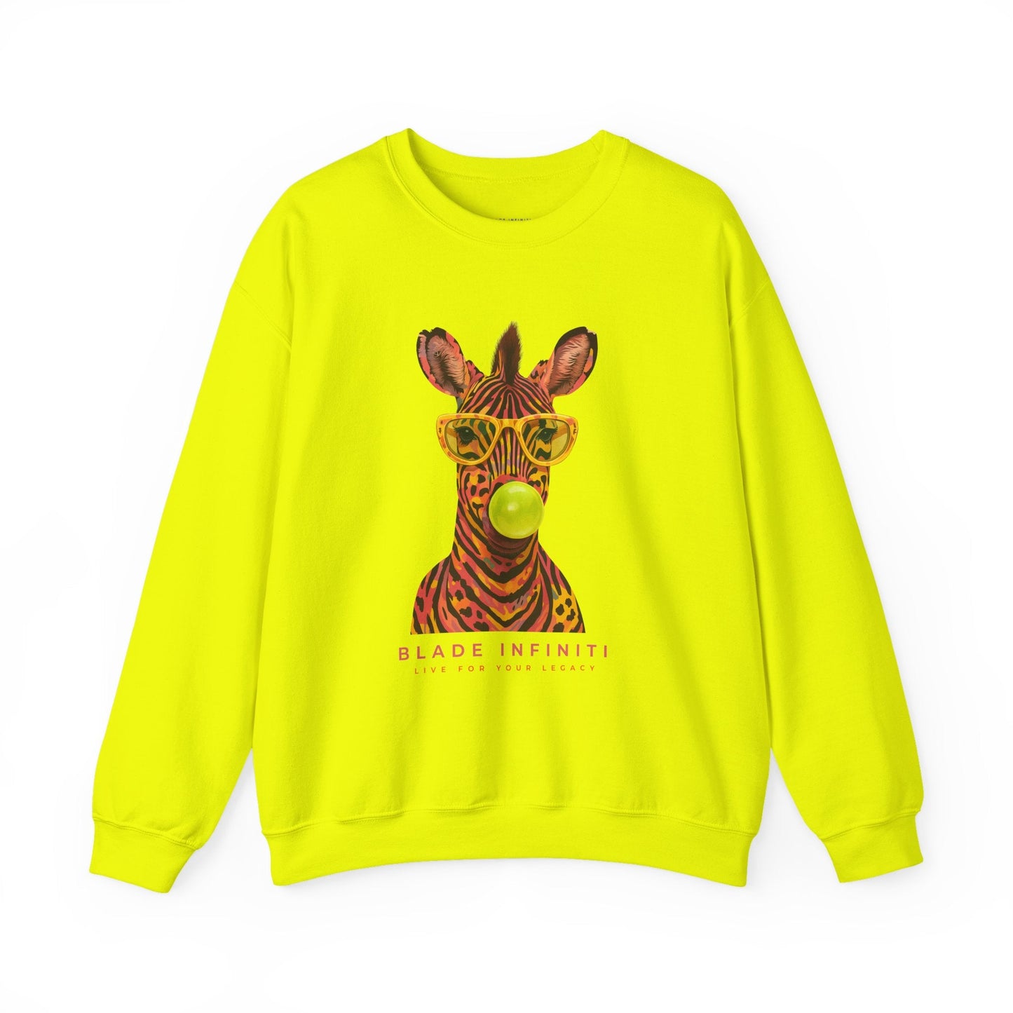 Zebra Pop Unisex Crewneck Sweater
