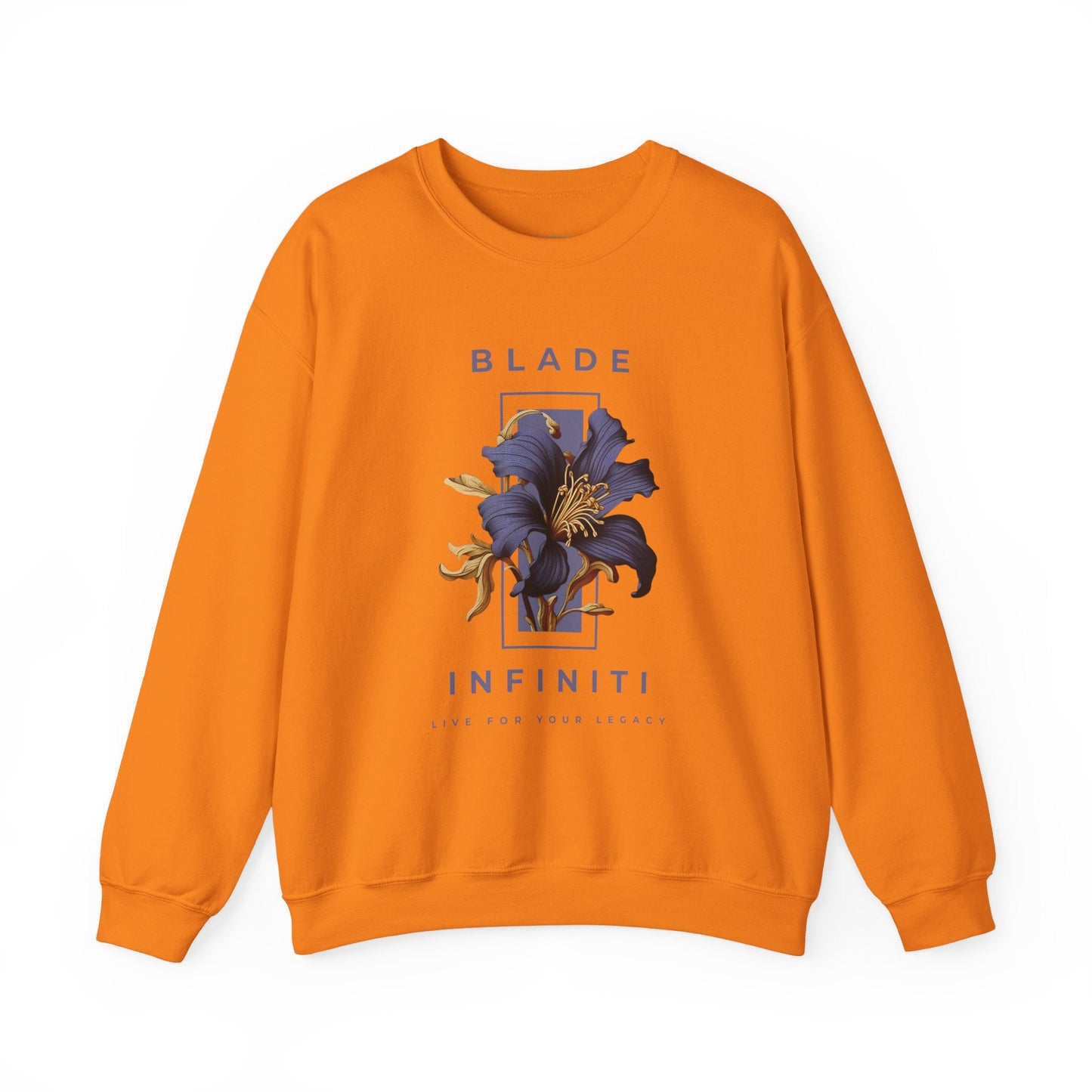 Essence of Infiniti Brown/Navy/Purple Floral Unisex Crewneck Sweater
