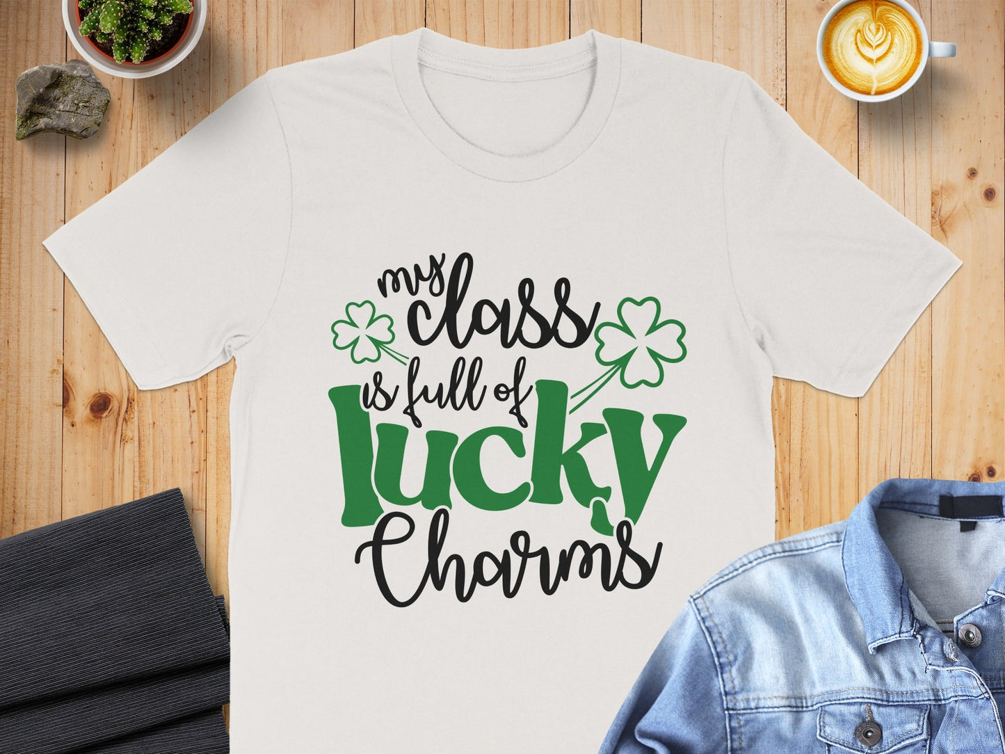 St Patricks Day My Class Full Lucky Charms Clover T-Shirt