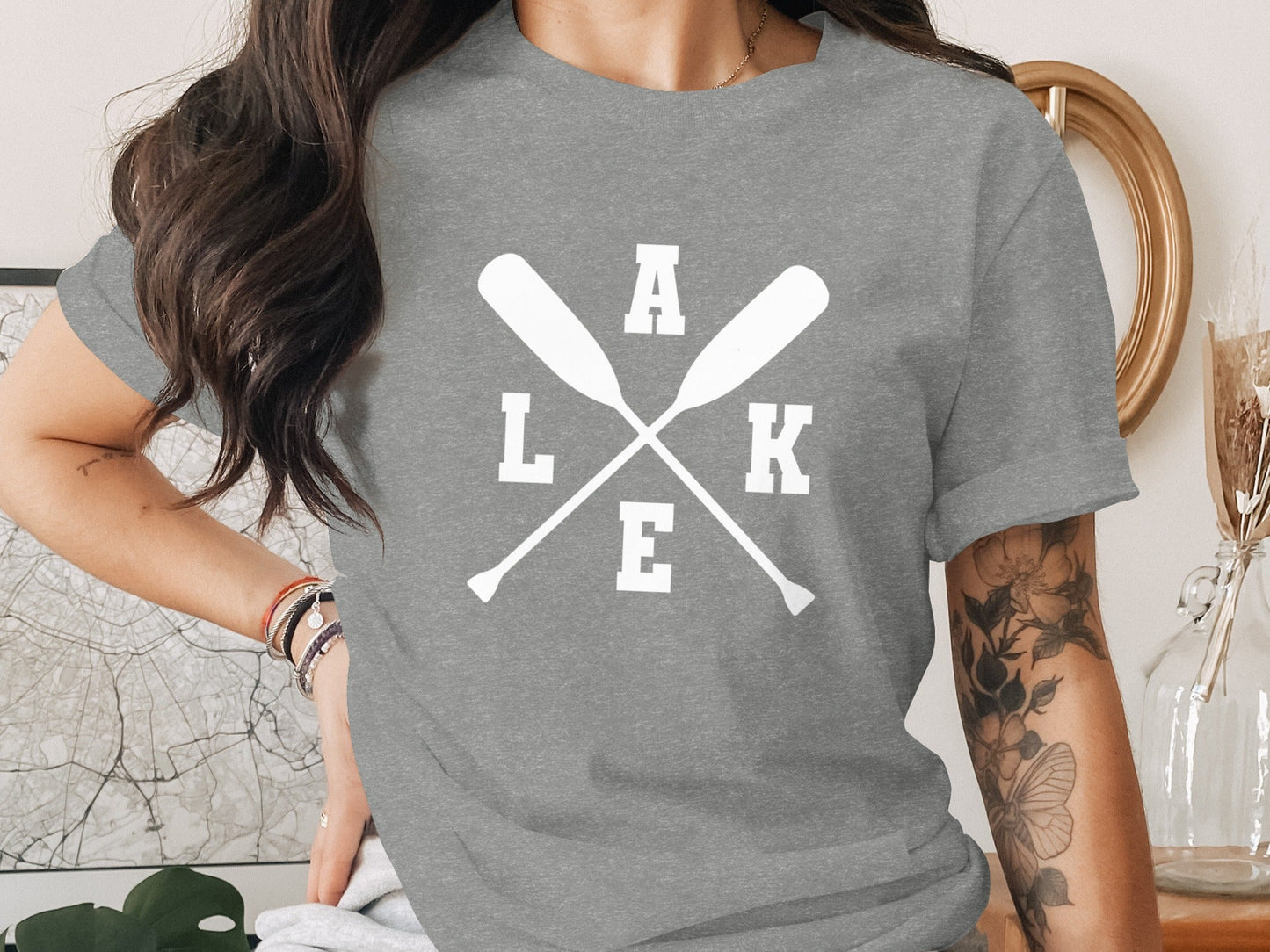 A Lake With Paddle Outdoors Adventure Summer Vacation T-Shirt