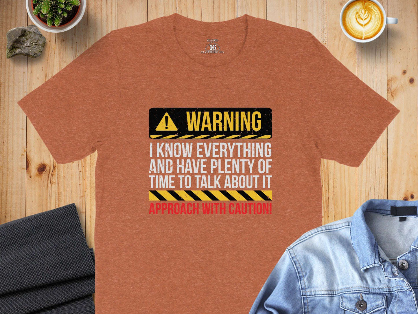 Warning I Know Everything Funny Statement Graphic T-Shirt