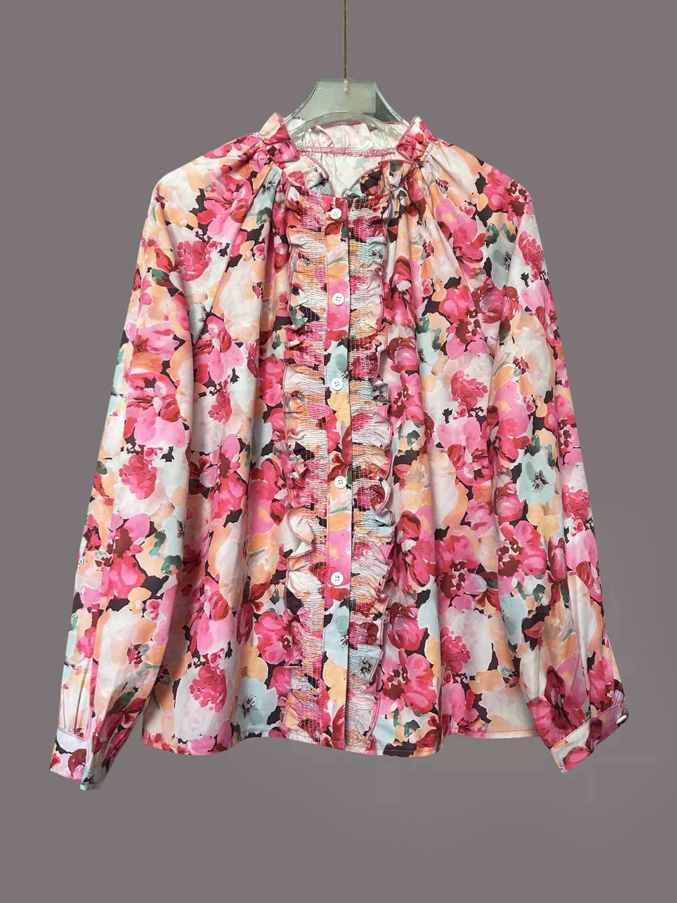 Floral Print Button Up Shirt