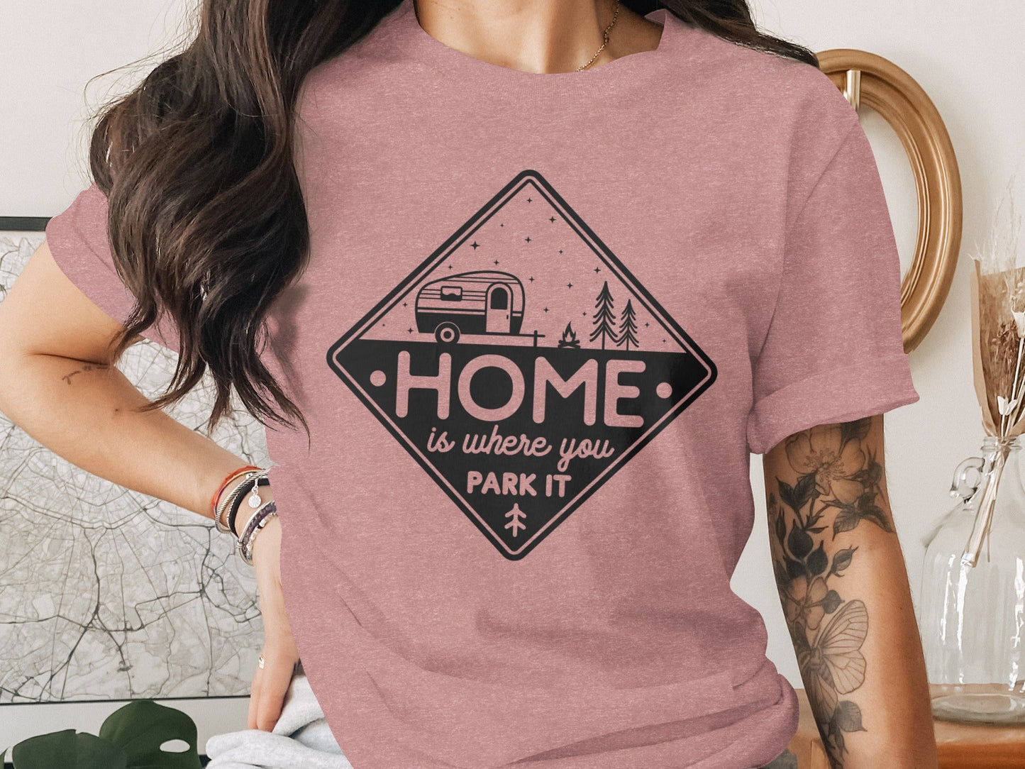 Home Is Where You Park It Camping RV Adventure T-Shirt