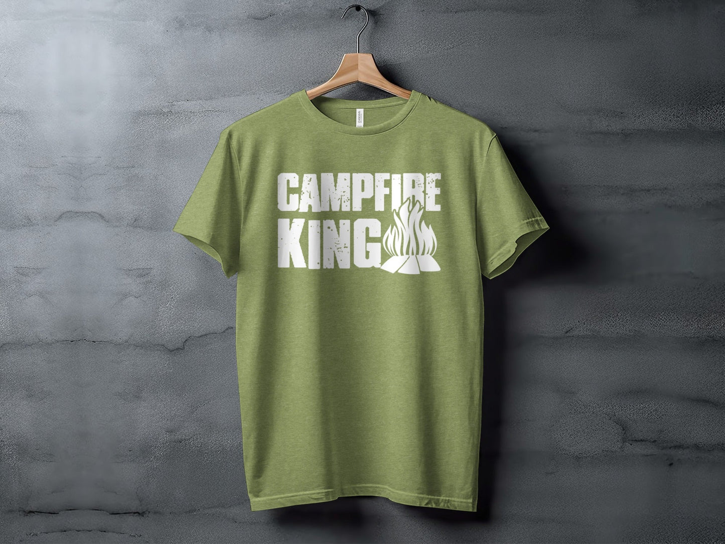 Campfire King Flames Graphic Outdoors Adventure T-Shirt