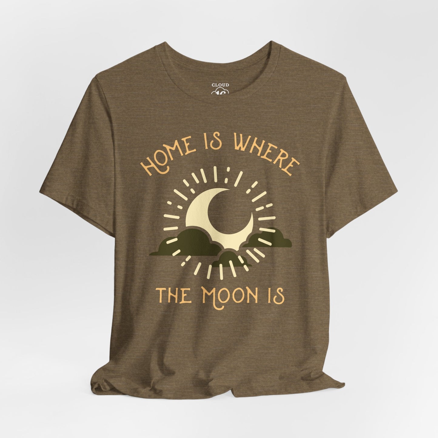 Home is Where the Moon Is - Unisex Astronomy T-Shirt - Moon Phase Tee